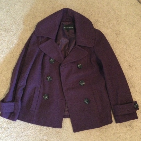 ANTONIO MELANI Jackets & Blazers - Antonio melani purple pea coat size 8